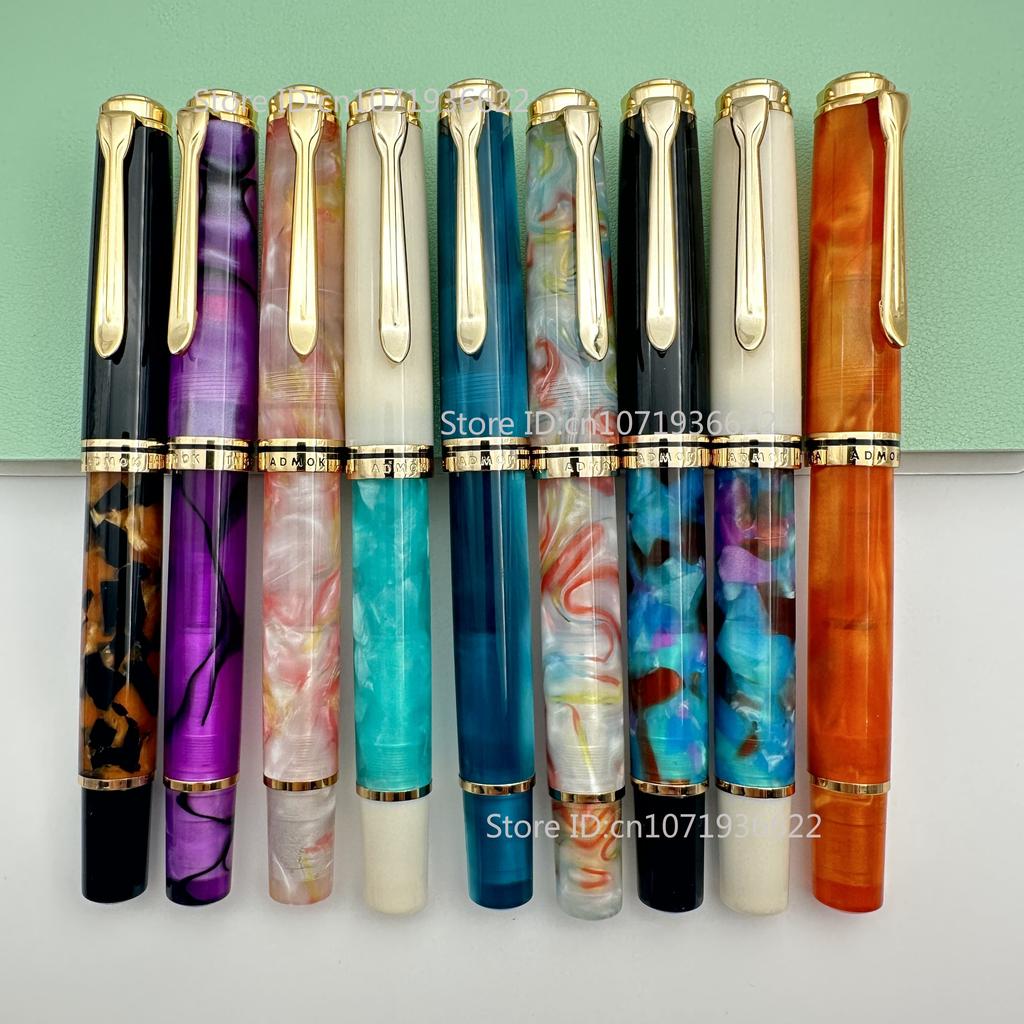Lovely ADMOK M800 Acrylic Piston Fountain Pen BOCK/Schmidt Soft Smooth No.6/35# Nib Inking Copy Students Writing Gift Pen
