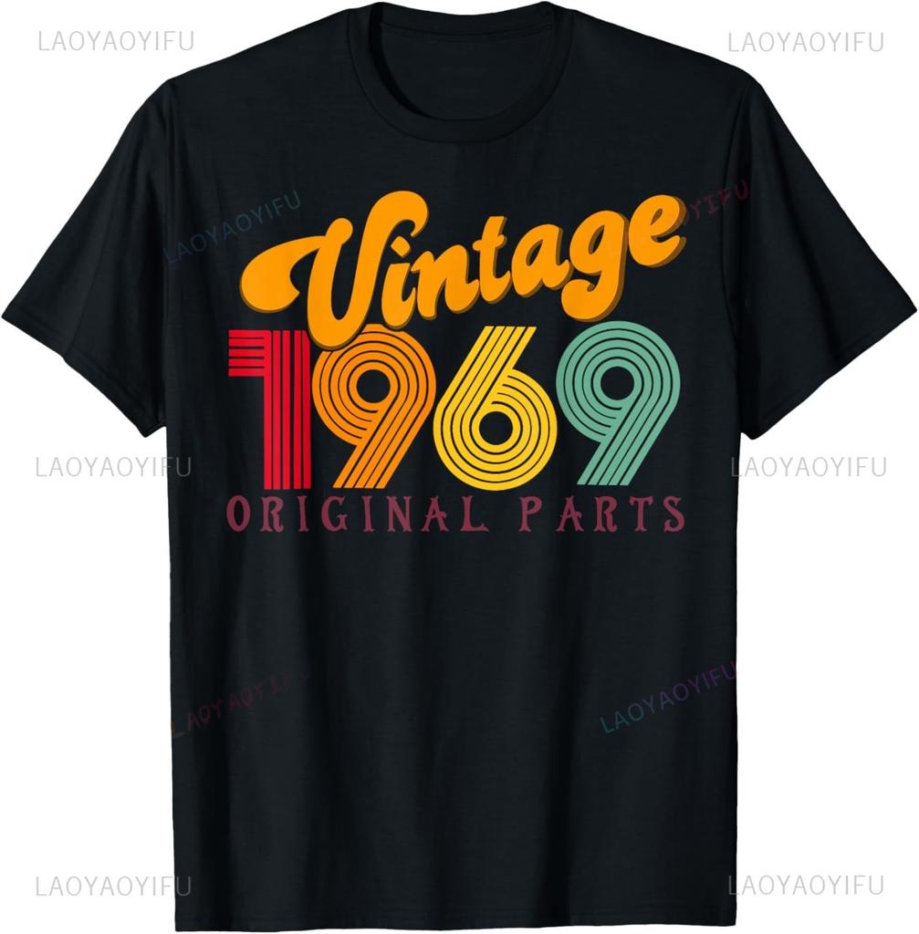 Vintage Made in 1969 T-Shirt Custom Printed Graphic T Shirts Short Sleeve  Casual Streetwear Summer Tops