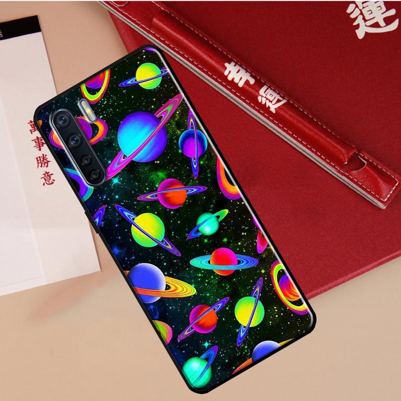 Outer Space Planet Stars Moon Case For Oppo A60 A98 A58 A78 A18 A38 A80 A40 A77 A57 A17 A74 A54 A94 A96 A76 A16 A15 A5 Pro
