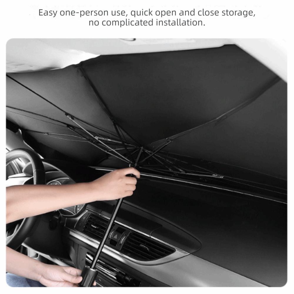 Folding Car Umbrella Retractable Car Sun Shade Sunscreen Curtain Sun Protecto  Car Front Window