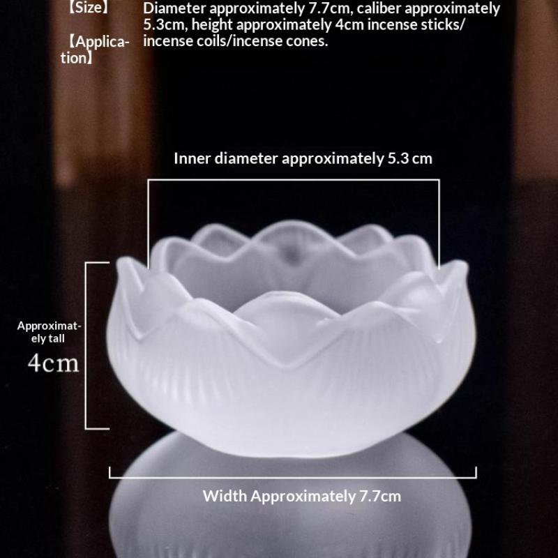 

Creative Crystal Glass Lotus Incense Holder Home Decor Indoor Fragrance Stick Burner Smudging Ceremony Tea Ceremony Zen Ornament