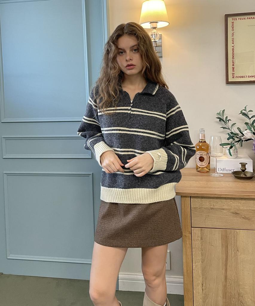 DELIDI Comley Stripe Knit (Gray)