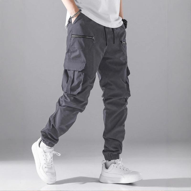 Men's Fashion Work Pants Multi-Pocket Sports Tactical Pants Tights Casual Pants