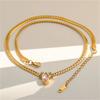Stainless Steel Sparkling Cubic Zirconia Necklace For Women Chic Jewelry New Collar Women Neck Chain Party Gift