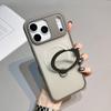 Rotating Bracket Phone Case For Iphone 16 17 Pro Max MagSafe Magnetic PC Hard Shell Protective For Iphone Air Acrylic Back Cover