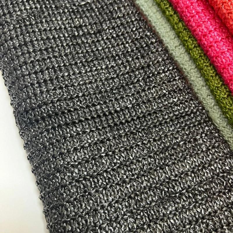 1 Yard PP Raffia Gewebter Stoff Atmungsaktiv Umweltfreundlich PP Stroh Handstrickmaterial Handgefertigt DIY Strand Stroh Handtaschenmaterial