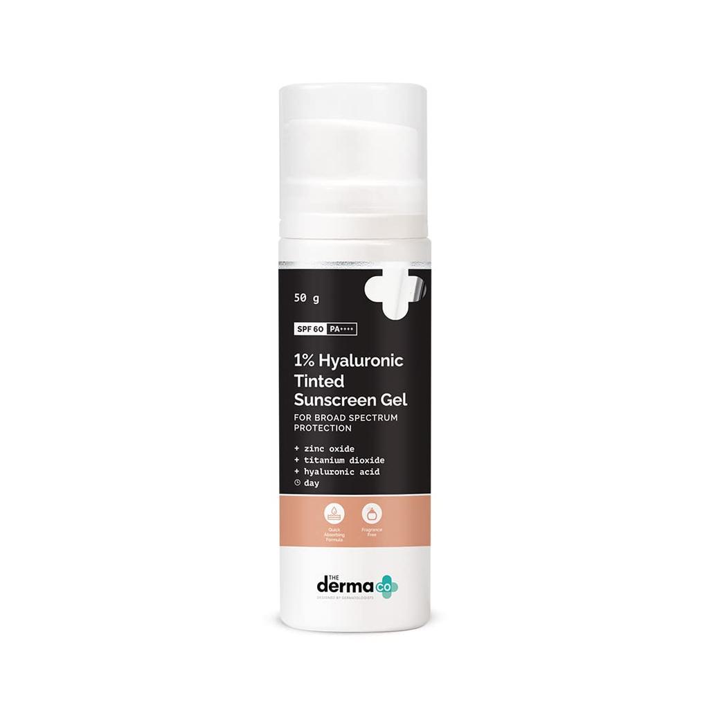 The Derma Co Derma Co 1% Hyaluronic Tinted Sunscreen SPF 60 50g
