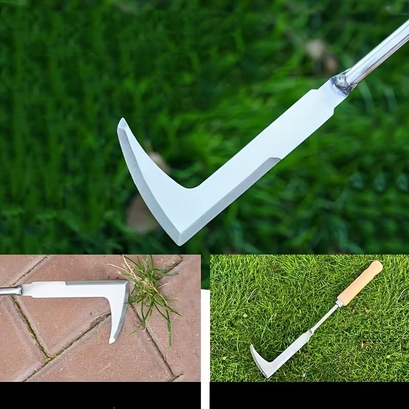 1pc Weeding Knife Artifact Root Pulling Tool Gardening Rake Root Removal Manganese Steel Hand Gripped Loosening Soil Digging Wild Vegetables