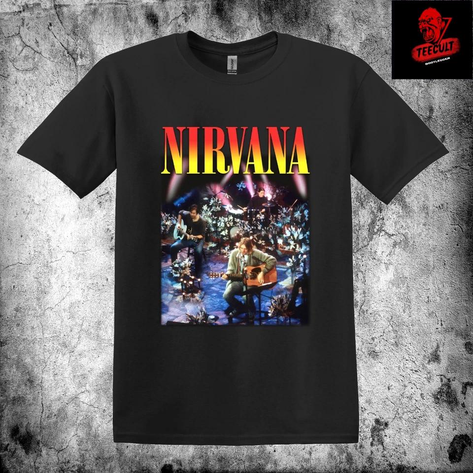Men s and Women s T-shirts Nirvana Unplugged in New York Heavy Metal Rock Unisex Cotton XL