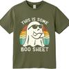 Minimalist Tshirt Breathable Boys Round Neck tshirt Black This Is Some Boo Sheet Ghost With Sunglasses Classic Boys Tshirt