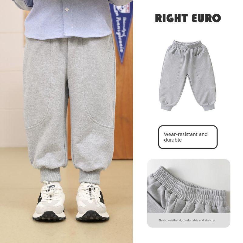 Boys  Sports Pants Children s Spring and Autumn Long Pants 2026 New Spring and Autumn Fashion Children s Clothing Toddler Stylish Sweatpants Floral Gray 140cm