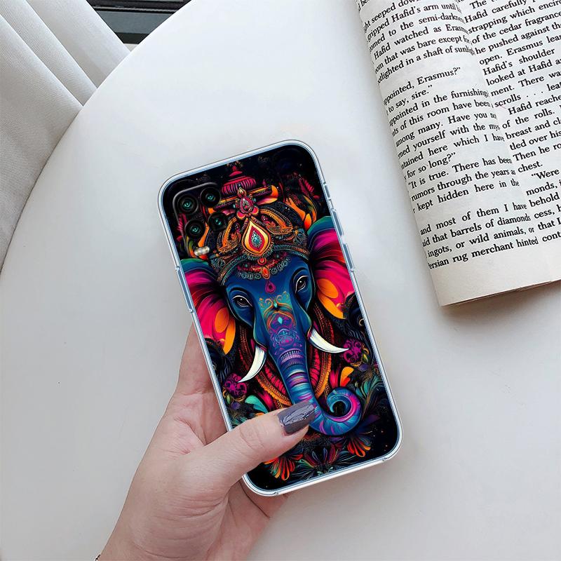 RP5 Animal Elephant Transparent Case for LG K22 K30 K40 K40S K41 K42 K50 K50S K51 K51S K52 K61 K62 K71 K92 Q60 Q61 V40 V50 V60