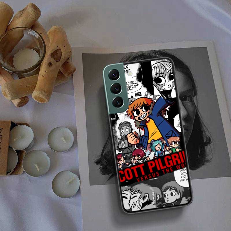 Scott Pilgrim Anime Phone Case For Samsung Galaxy S22 S25 Ultra S21 S10 Plus S26 Edge S20 S23 S24 FE Cover Silicone Soft TPU