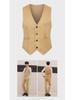 Men's Korean Style Slim Suit Vest - Business Casual for Spring & Autumn, Professional Groomsmen Dress Vest