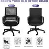 Tallew Office Chair Cover Stretchable Computer Universal Chair Seat Covers Removable Desk Chairs Slipcovers Washable Office Cushion Backrest for