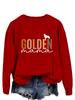 GOLDEN Mama European & American Women's Long-Sleeve T-shirt Pullover Sweatshirt for Spring & Autumn