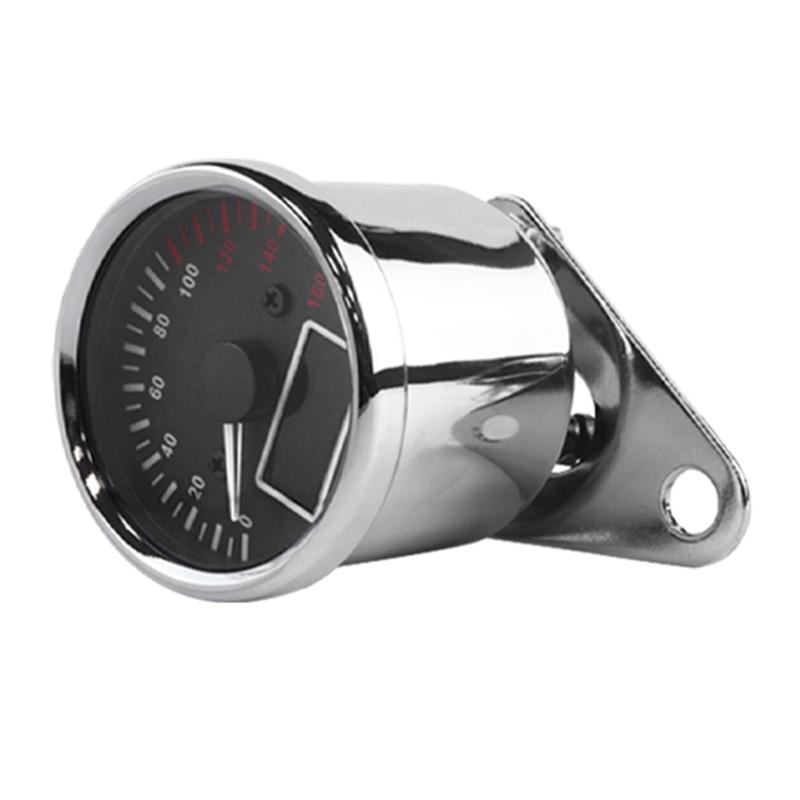 Retro Inspired Motorcycle Instrument Panel LED Digital Speedometer Gauge with LCD Display Suitable for Speed & Fuel, 12V