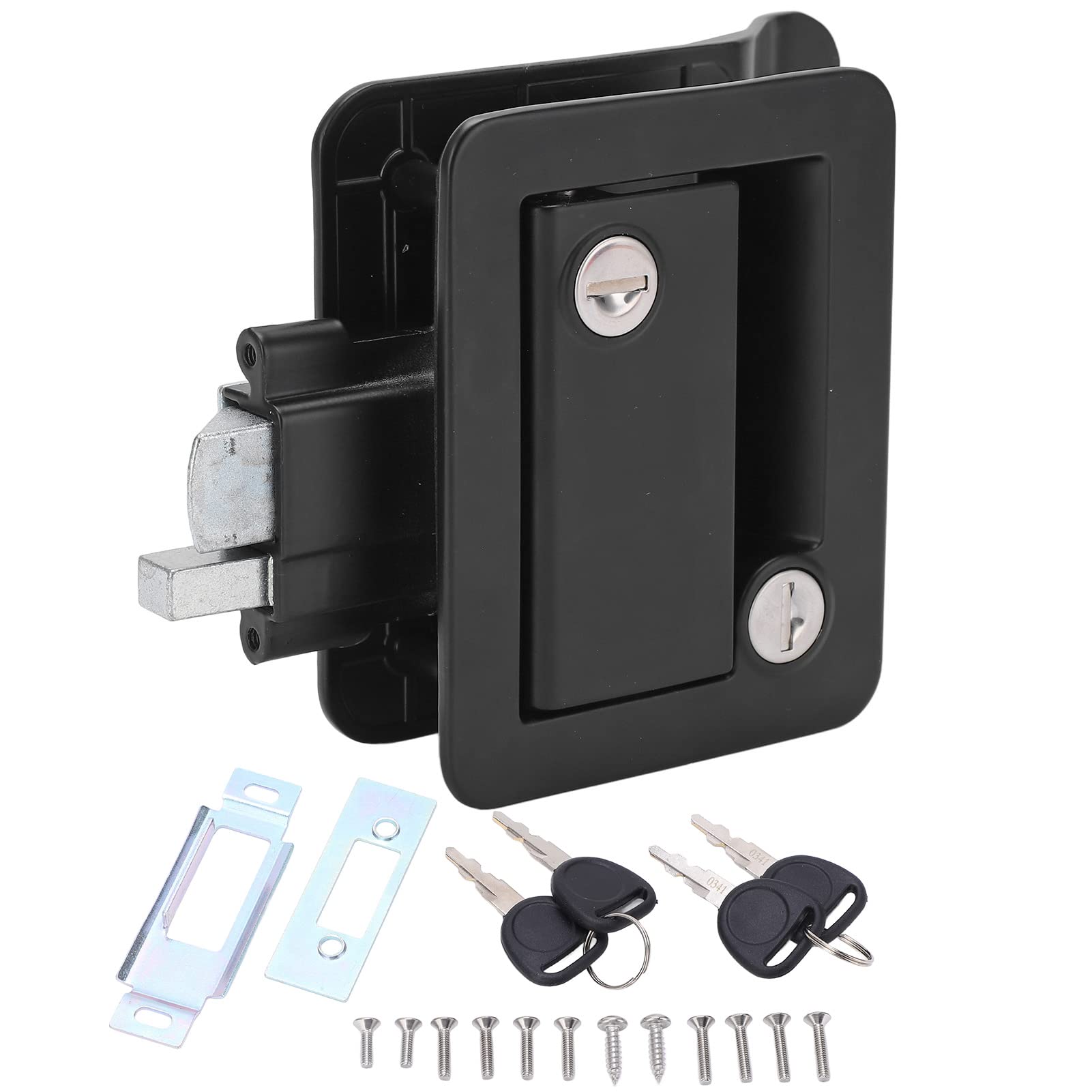 

Camper Door Lock, Metal Camping Card Alatch Handle Zinc Alloy RV Door Lock Replacement