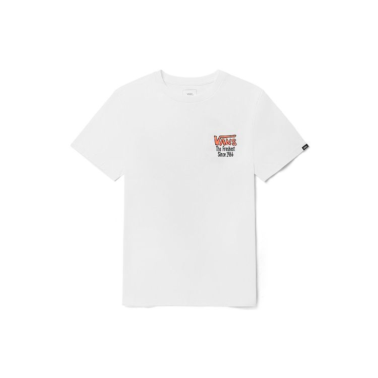 Vans Fun Print Round Neck Short Sleeve T-Shirt Unisex Tops White VN0A5F3LWHT