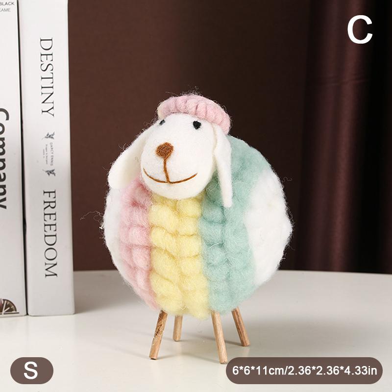 

Lovely Felt Sheep Ornament Kawaii Accessories Modern Home Decor Indoor Figurines Room Decoration Accessories Children S Gifts 3
