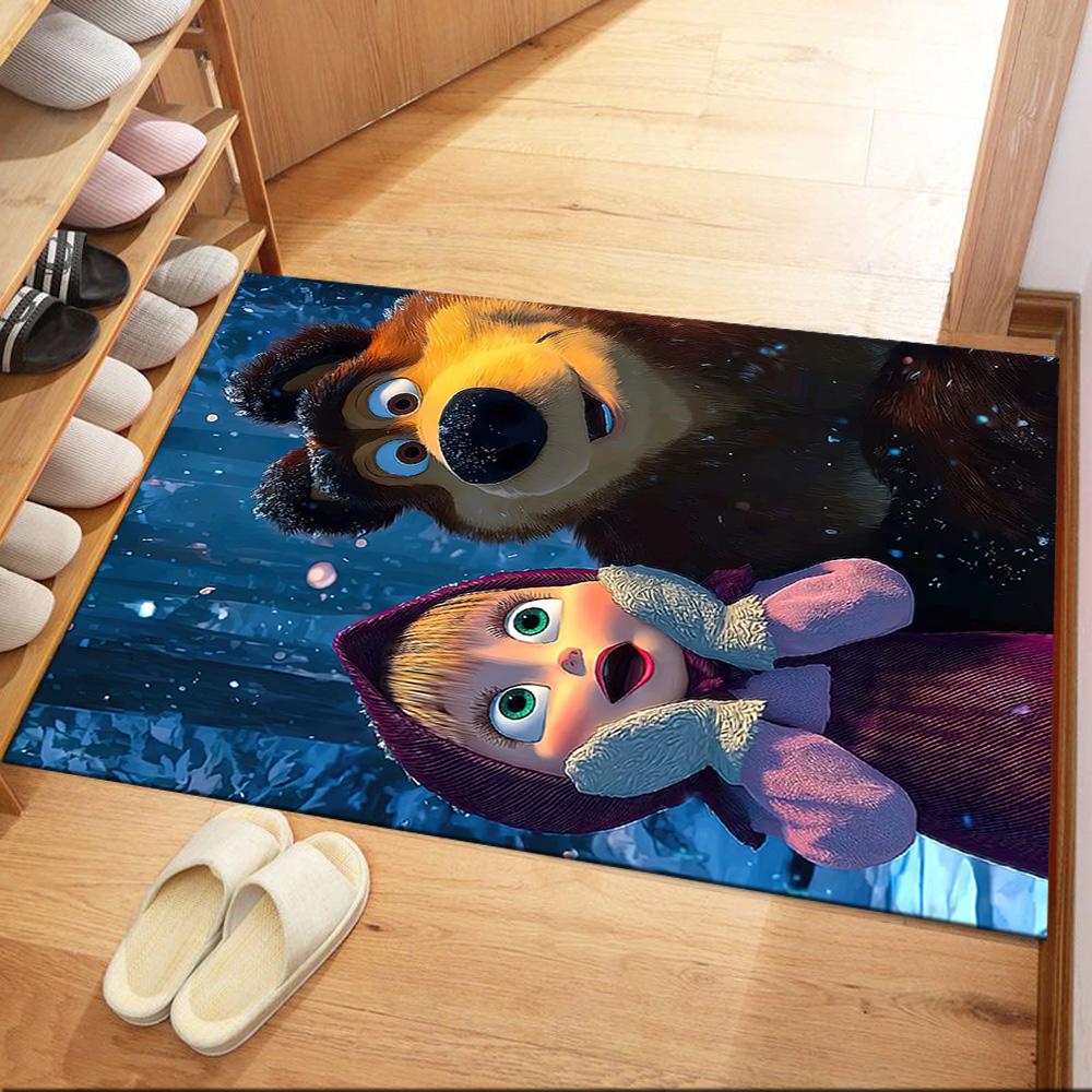 Masha Bear Carpet Design for Bedrooms Outdoor Foyer Decorate Room Antislip Carpet Office Home Decor Perfect Gift for Friends & Family