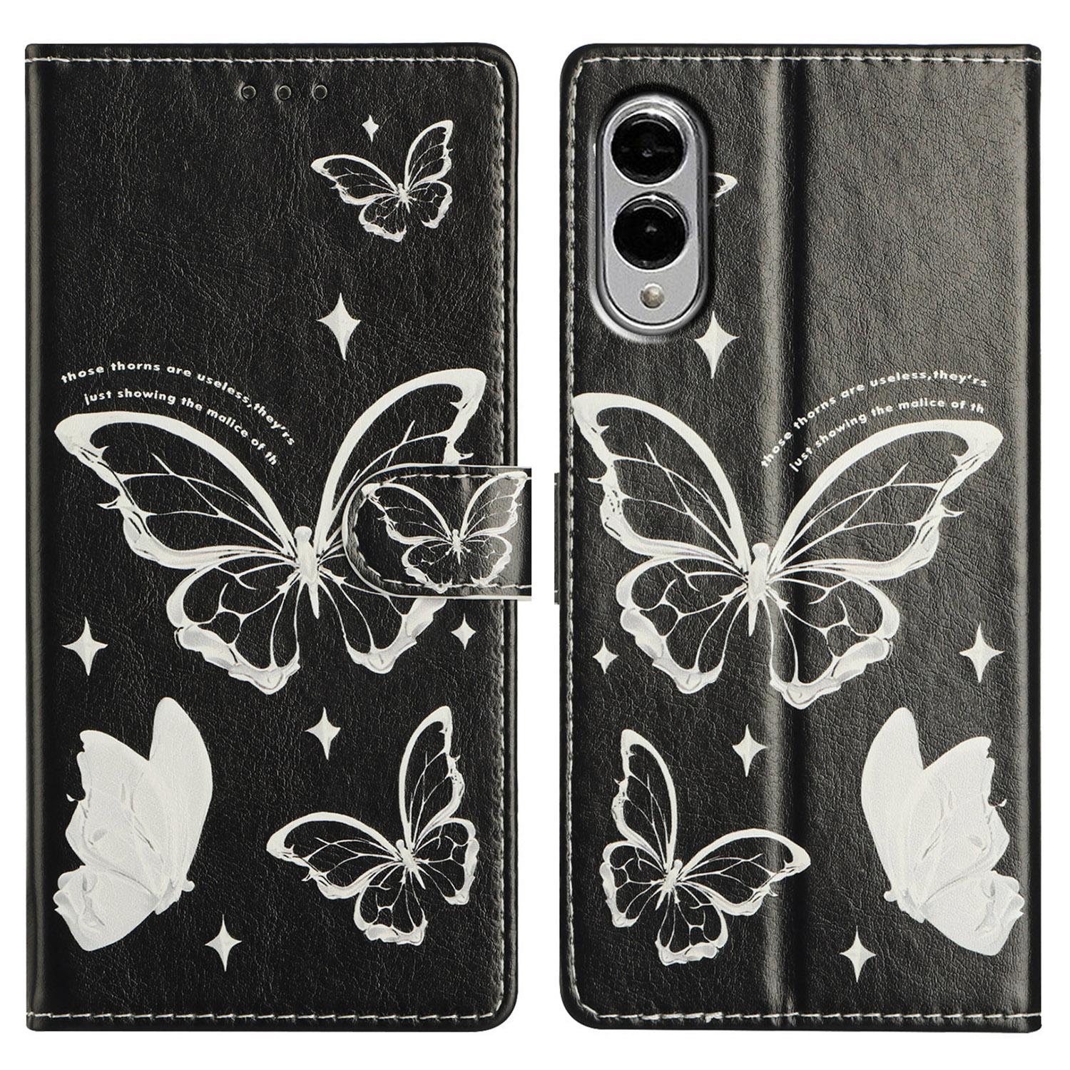 

Для Samsung Galaxy S25 Edge Чохол з малюнком Друк Гаманець Підставка Фліп Шкіряний Чохол для Телефону Butterfly