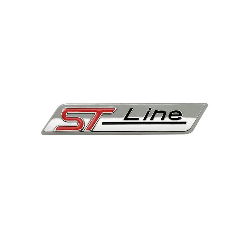 cjbkmg1 Metal 3D Car Sticker ST Line Emblem Badge Decals for Ford FIESTA FOCUS MONDEO Focus X Vignale ST Line Escape EcoBoost Explorer