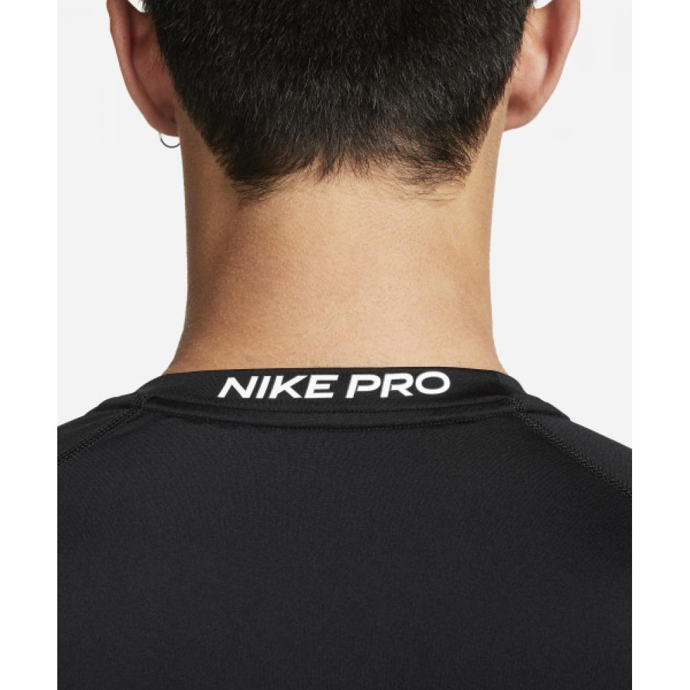 Nike Pro Dry Fit Tight Dlouhý rukáv Fitness Top M Černá Bílá Fb7920 010