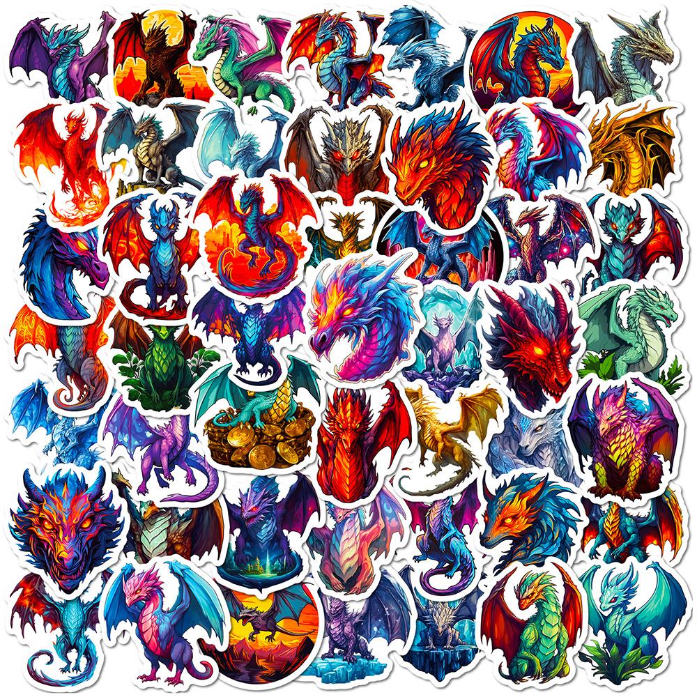 10 30 50Pcs Wings Of Fire Dragon Animal Cartoon Anime Stickers Skateboard Laptop Motorcycle Phone Car Luggage Waterproof Sticker