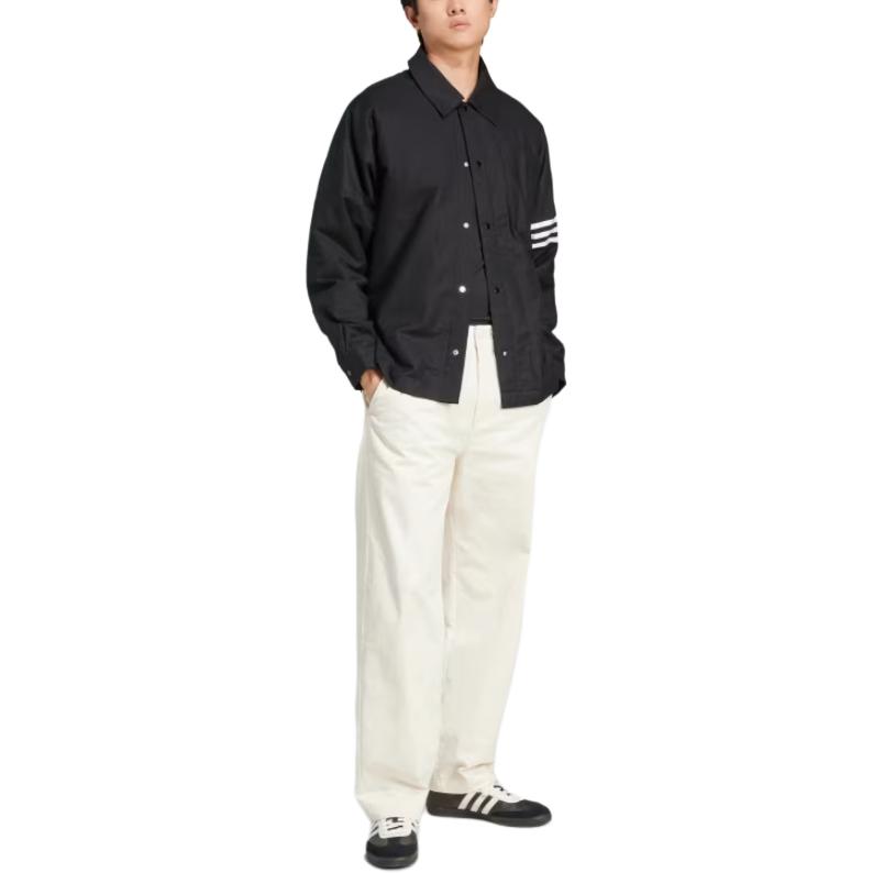 adidas Camicia di flanella imbottita Neuclassics Nera Uomo Streetwear JC9906
