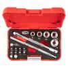 Socket Wrench Bit Set MIX21620P (Red, 18-Piece)