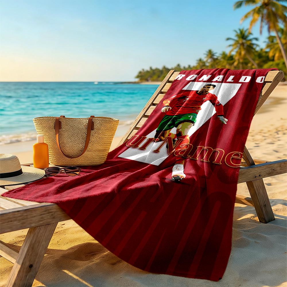 Cristiano Ronaldo Customize Your Name Beach Towel Quick-Dry Soft Microfiber Portable for SwimmingBeachCamping Travel Beach AccessoriesGym