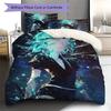 Land of the Lustrous Pattern Bedding,Quilt Set Quilt Cover Pillowcase Home Birthday Gift (1 * duvet cover + 2 * pillowcase, without core)