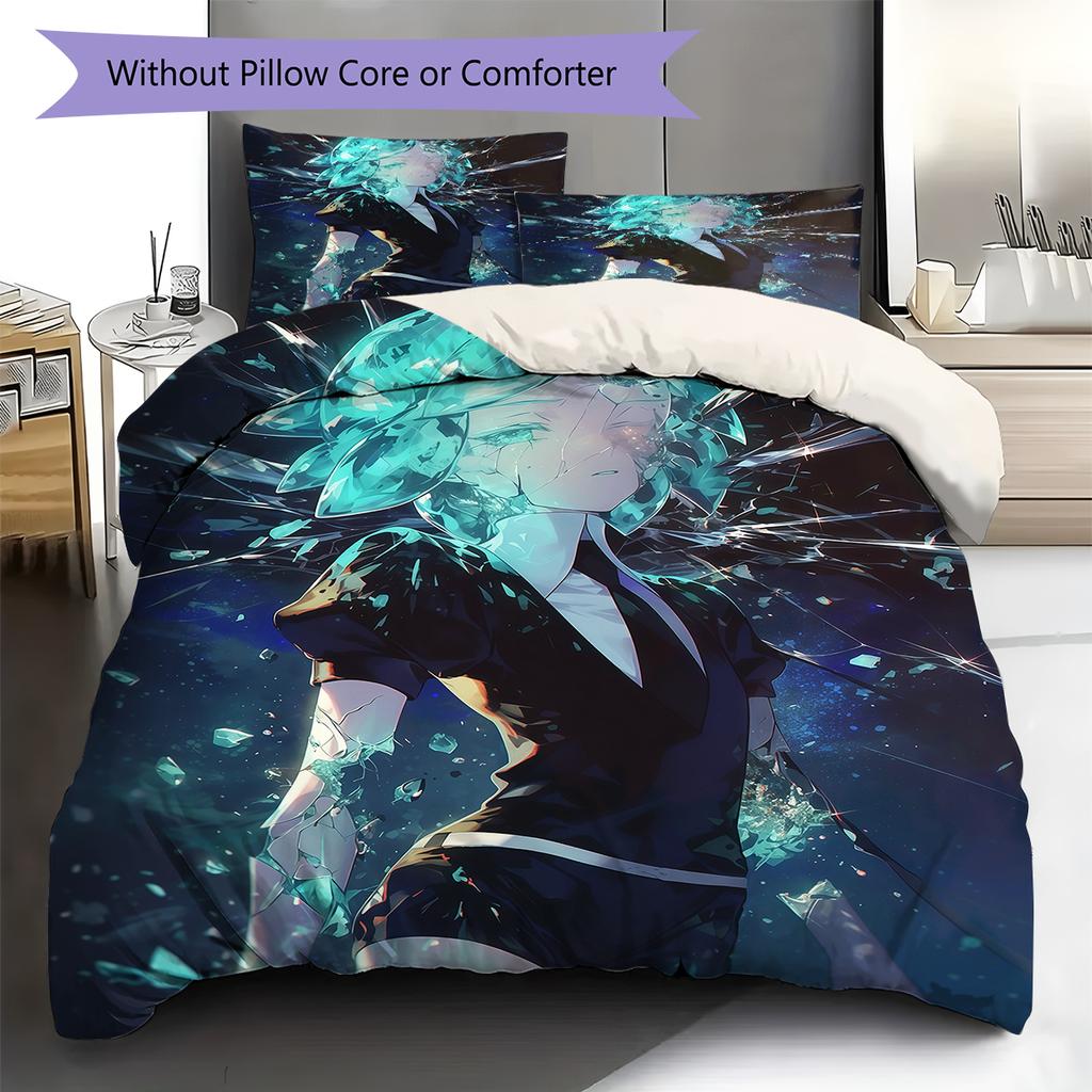 Land of the Lustrous Pattern Bedding,Quilt Set Quilt Cover Pillowcase Home Birthday Gift (1 * duvet cover + 2 * pillowcase, without core)