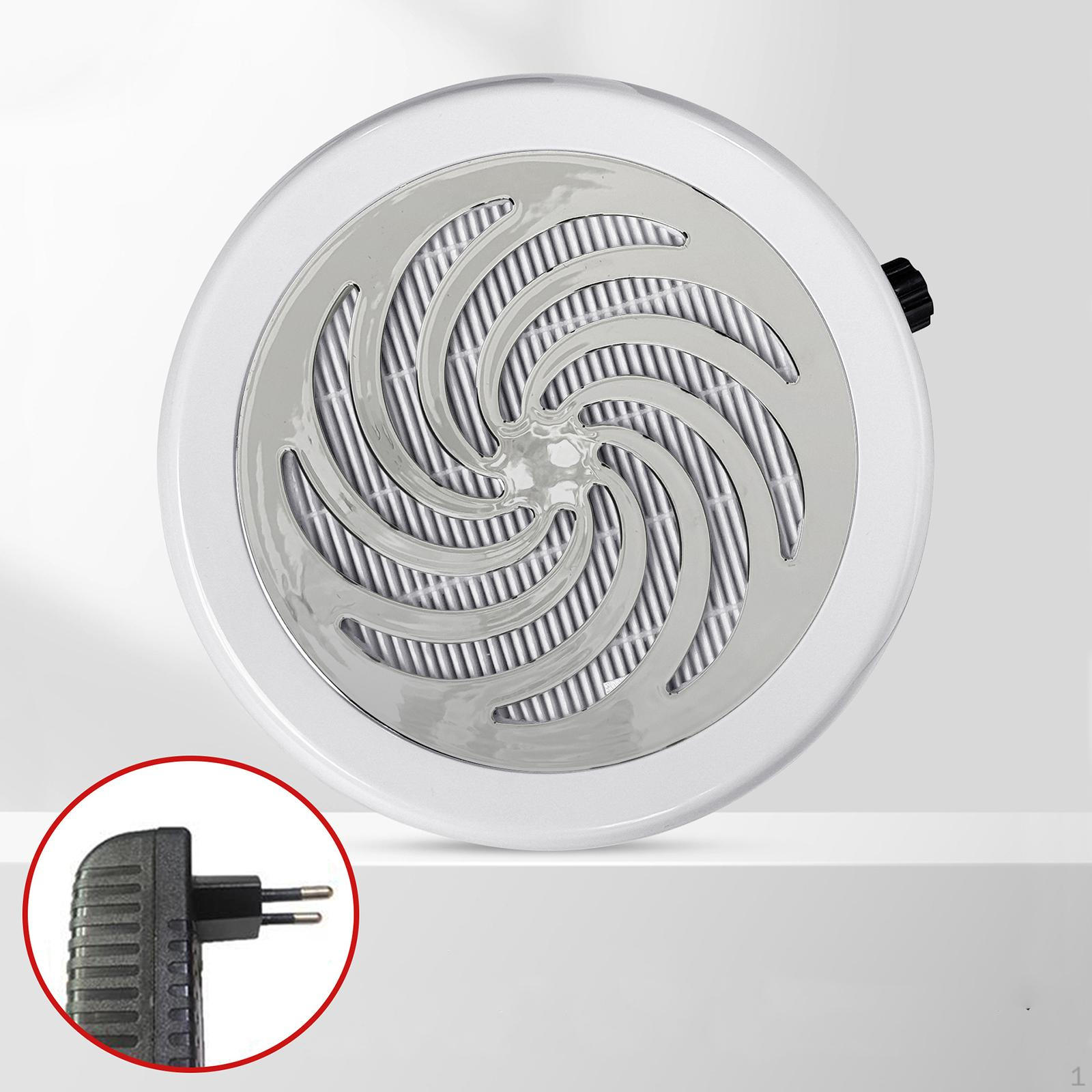 

Nail Dust Collector Compact Quiet Professional Easy to Clean Vacuum Fan Silver срібний