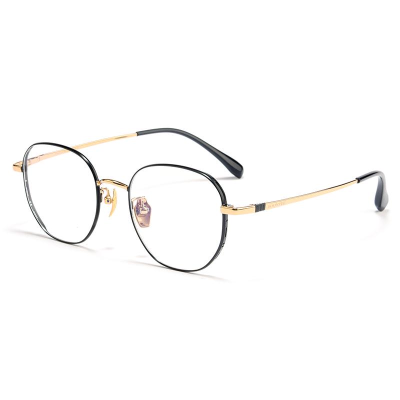 Bestfen BW87010 Ultralight Polygonal Titanium Eyeglass Frame for High Power Myopia