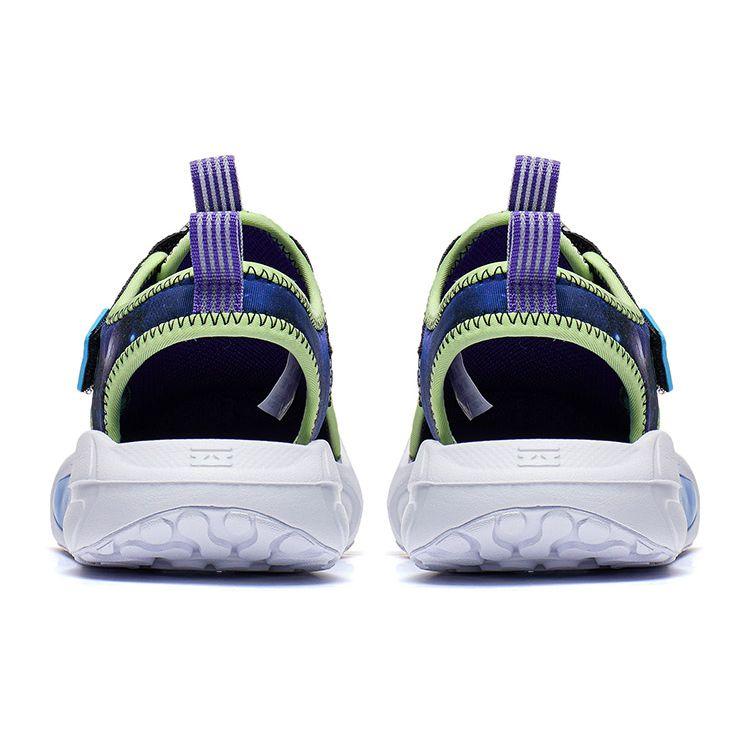 Li-Ning Cloud Shock Absorbing Lightweight Non-Slip Childrens Sandals Kids Sandals White Blue YKKT002-1
