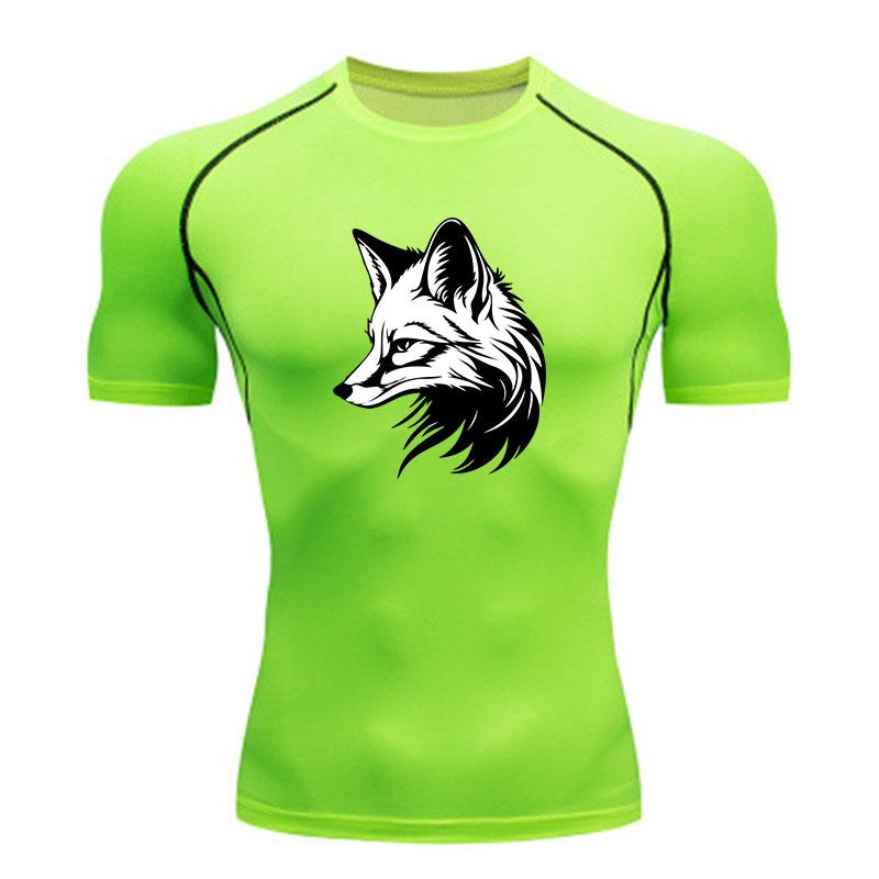 Men's Quick Dry Compression Fitness T-shirt, Stylish Black W