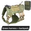 Dog Chest Back Large Dog Tactical Chest Strap Explosion Proof Velcro Dog Chest Back Large Dog Pet Leash