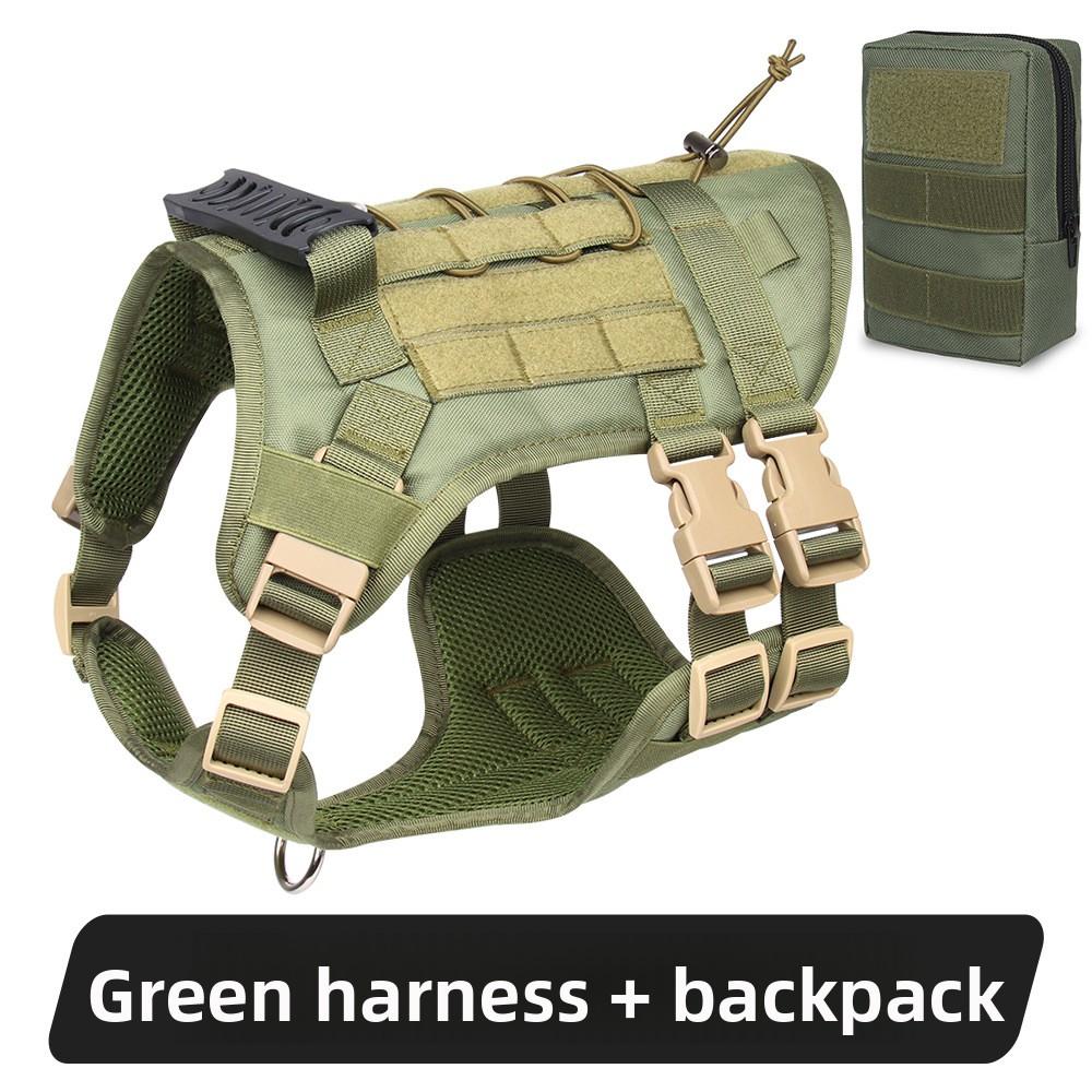 

Dog Chest Back Large Dog Tactical Chest Strap Explosion Proof Velcro Dog Chest Back Large Dog Pet Leash l 30-45kg