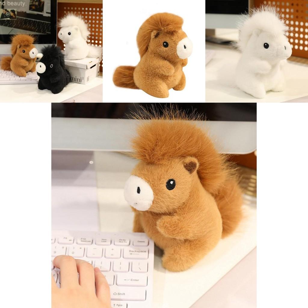 Plush Pony Stuffed Animal Toy For Kids And Girls Gift Decor Office Desk Companion