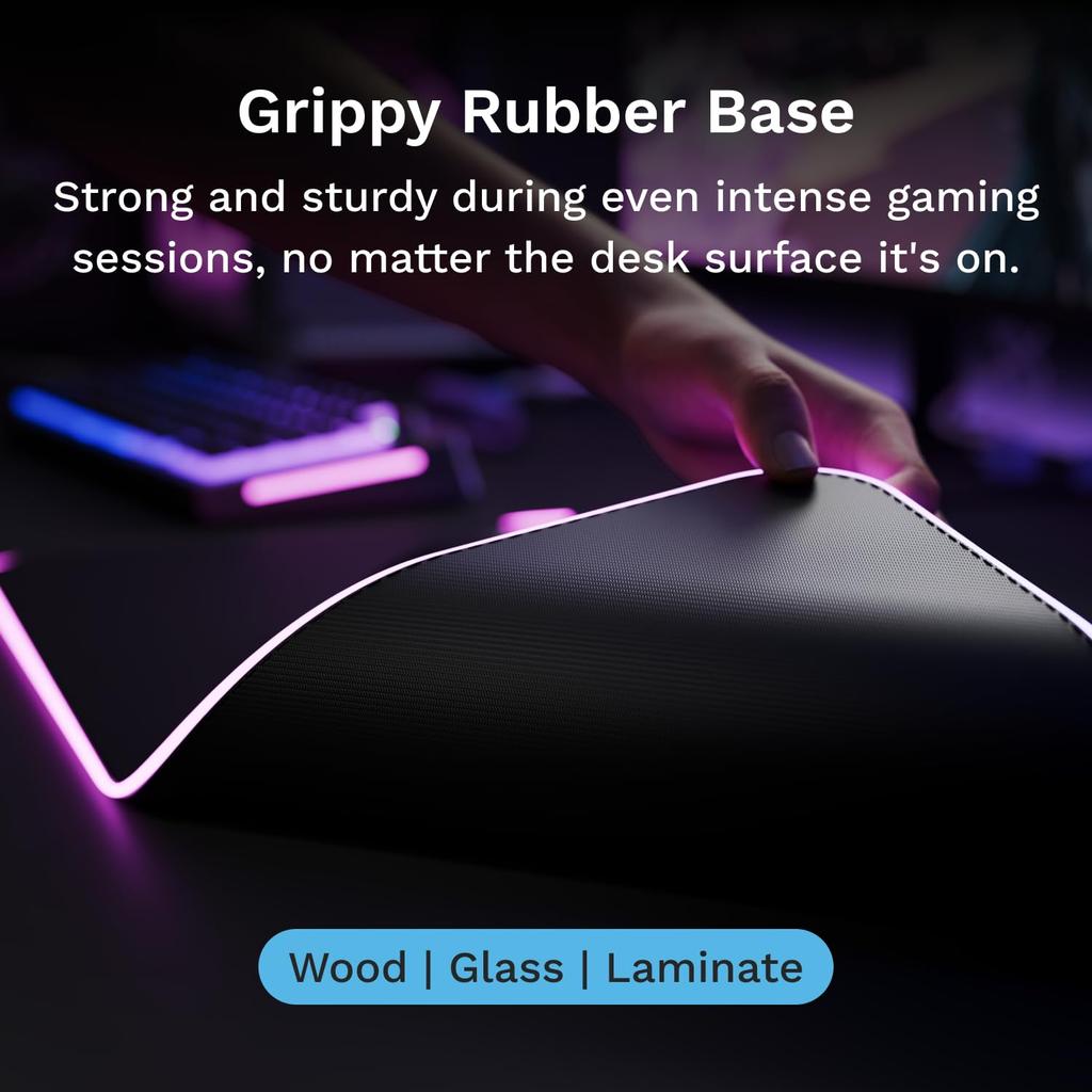 Glorious Mouse Pad 2 GLED XXL Black RGB Lighting Cloth Gaming Mouse Pad X MS0774 (915 460mm) GLO-MP2-GLED-XXL-B