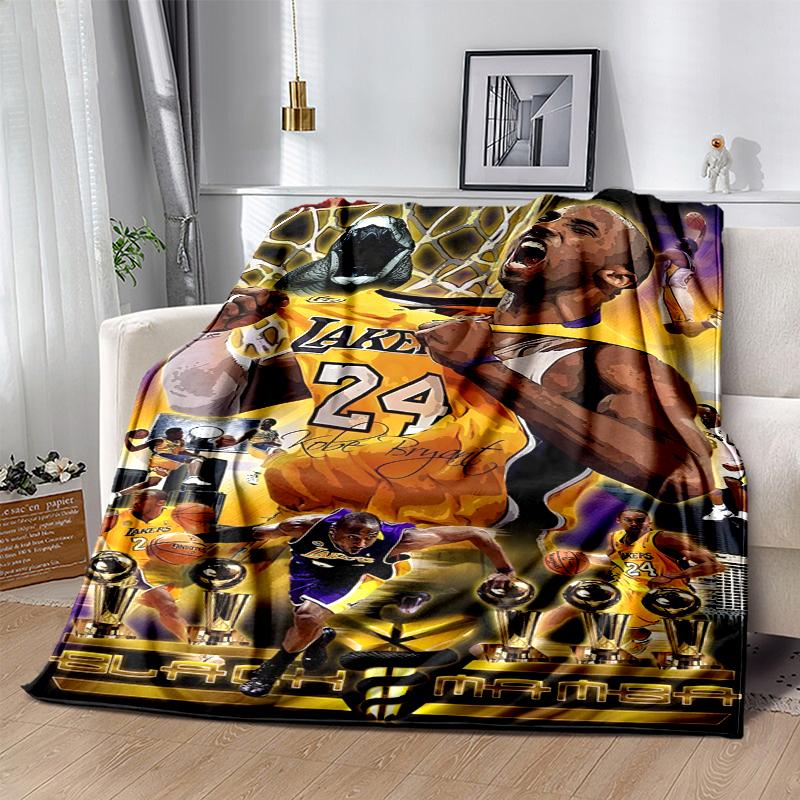 Great Basketball Player Flannel Blanket Soft All-Season Throw, Design for Camping, Car Travel, Hiking Sofa, Bed, Office Perfect Gift for Parties
