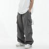 2026 Frühling Sommer Mode Cargohosen Herren Einfarbige Elastische Taille Weiter Bein Lässige Herrenhosen