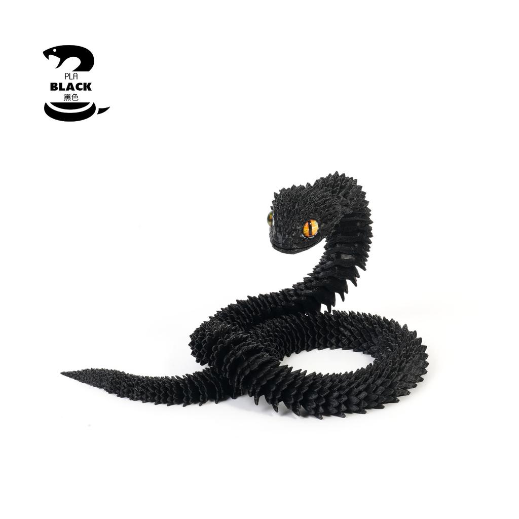 3D Printed Flexible Viper Snake Model – Art Decor, Multiple Colors & Sizes (30cm/40cm/60cm) Perfect for Home and Office Décor.