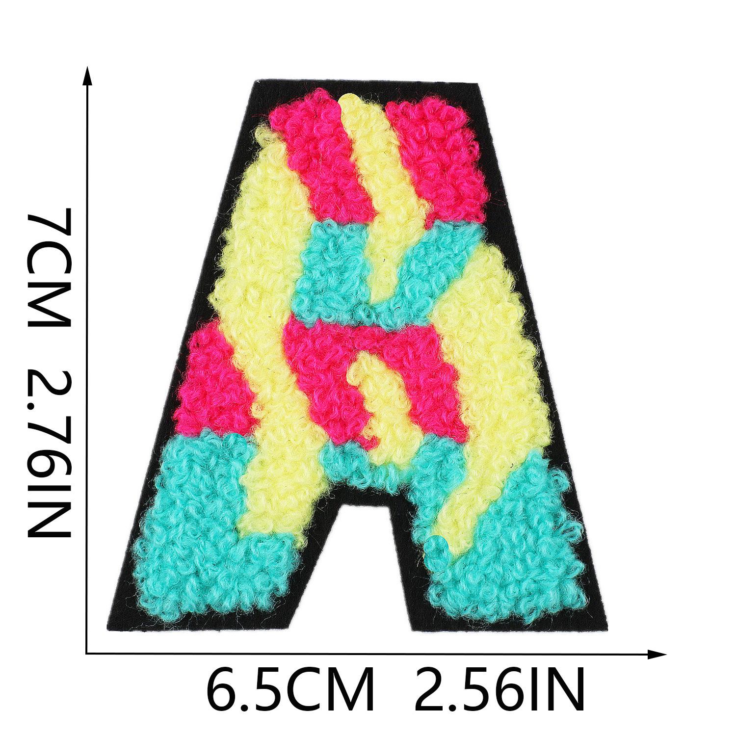 

New 7Cm Art Pattern 26 English Letter Embroidery Cloth Sticker Towel Embroidery Patch Sticker Bag Decorative Embroidery Sticker A_3 pieces