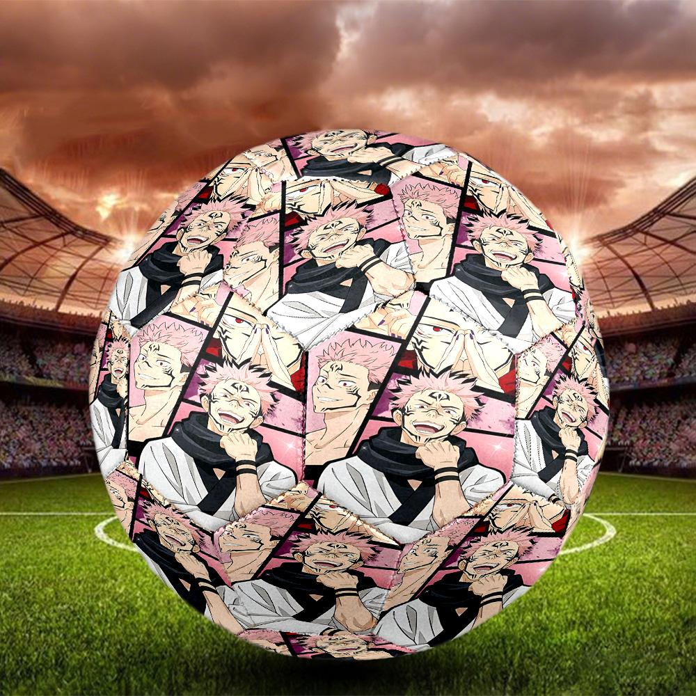 Jujutsu Kaisen Print Size 5 Soccer Ball, Standard Match Football for Sports Game and Team Practice, Ideal Gift for Soccer Fans