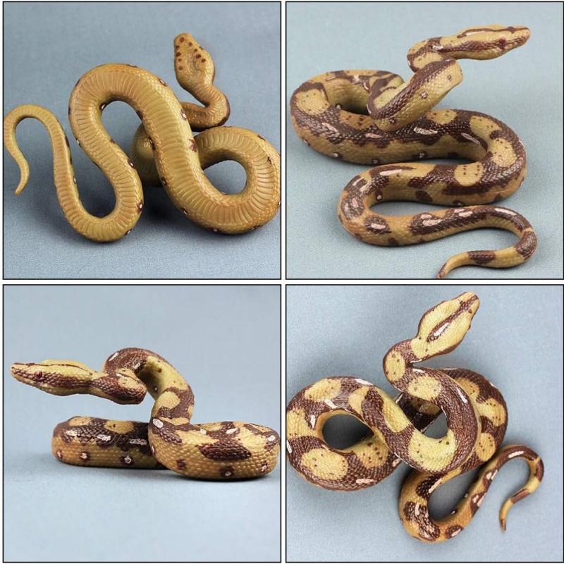Realistic Fake Snake Toy Rubber Gag Toys Python Snake Action Figure for Halloween Prank Props High Simulation Snake Model