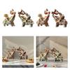 2x Lucky Elephant Statues Novelty Realistic Collection Animal Figurines for Festival Dining Room Bookshelf Indoor Farmhouse