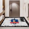 Colo-Colo Football Club Grunge Texture Crest Print Area Rug Chilean Soccer Fan Non Slip Rectangular Floor Mat Gaming Room Football Fan Home Decor Rug